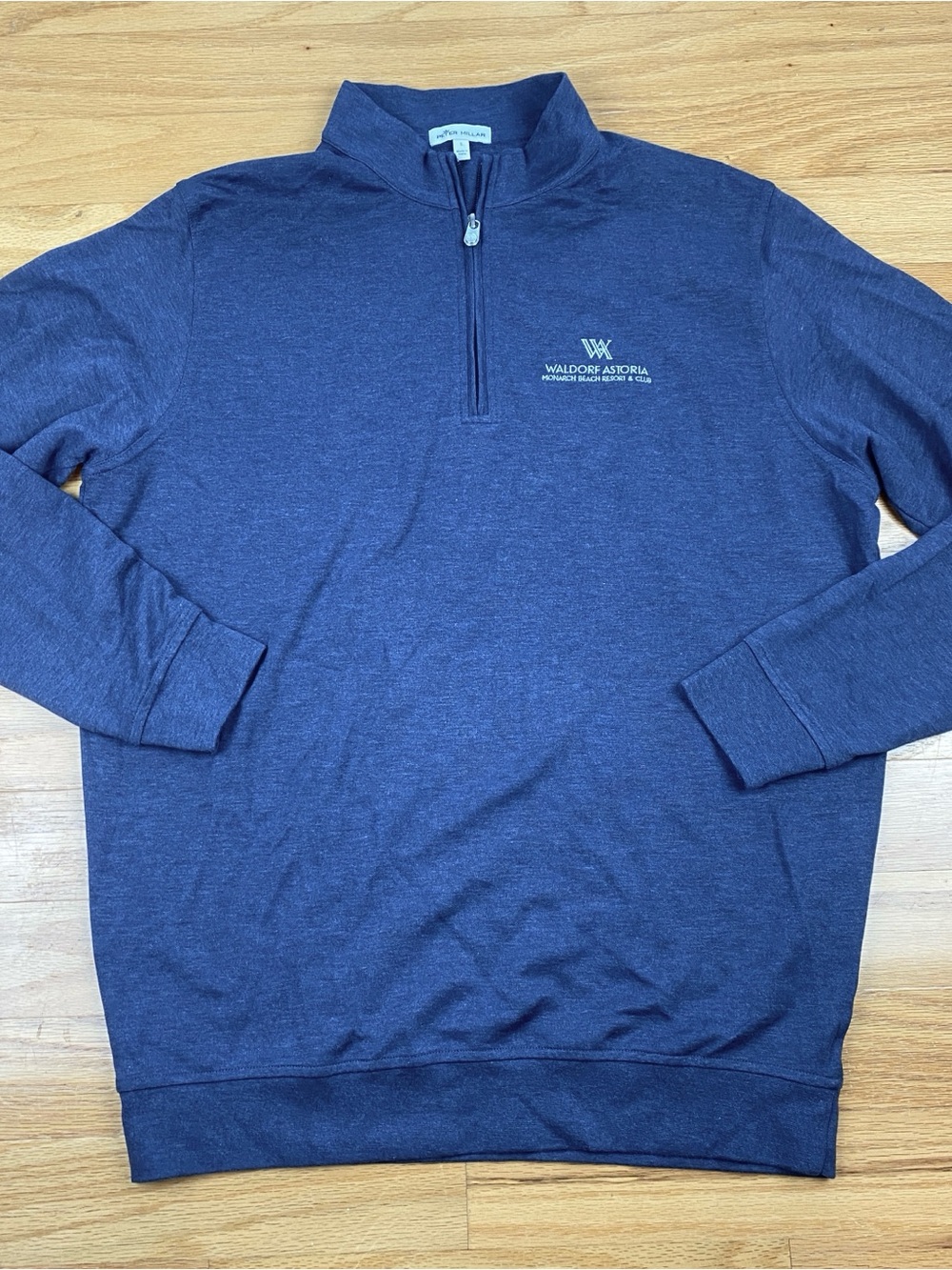 Peter Millar Perth Performance Golf 1/4 Zip, Blue, Waldorf Astoria Monarch Beach